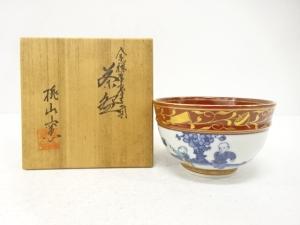 桃山窯造　金襴手　童子の図　茶碗